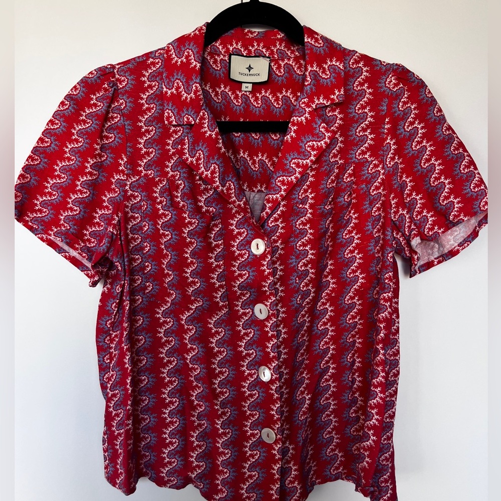 Tuckernuck Red and White Button Down Shirt